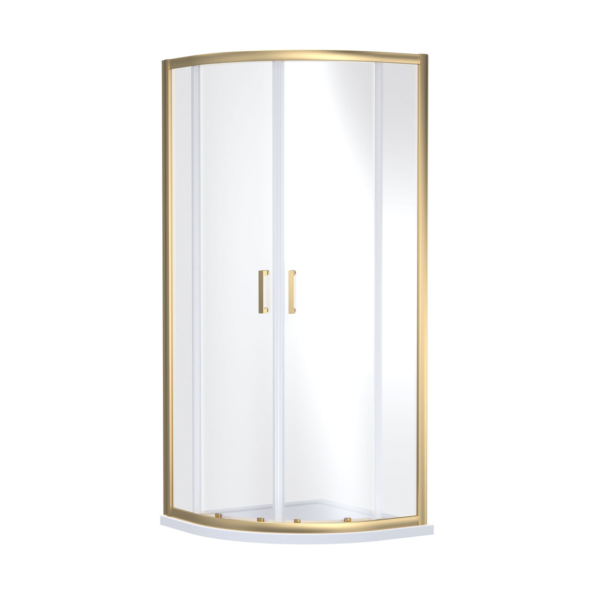 [BEETQ90BB] Almington 6mm Toughened Safety Glass Quadrant Shower Enclosure - H: 1900mm - Choice of Size and Profile Finish - Cutout