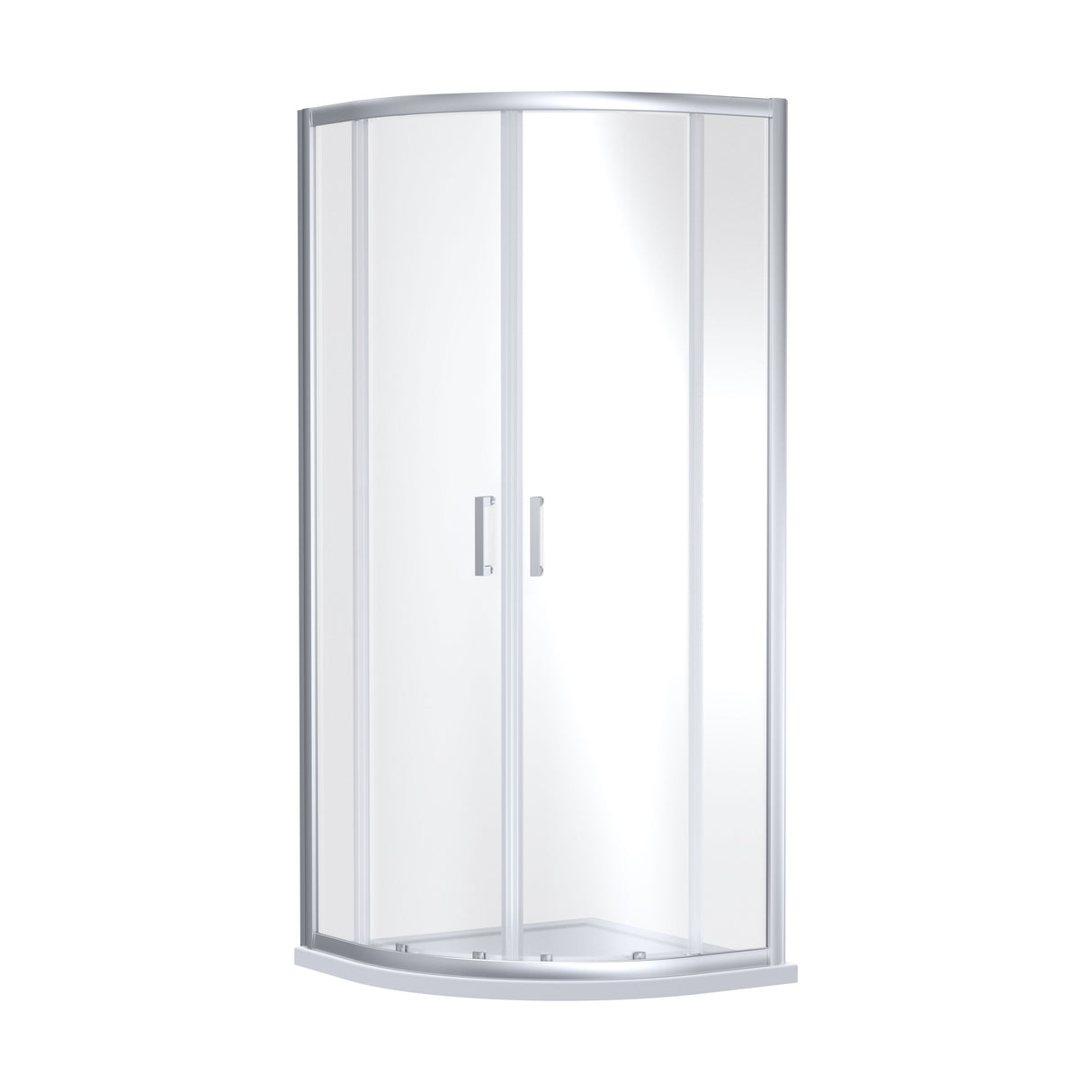 [BEETQ90] Almington 6mm Toughened Safety Glass Quadrant Shower Enclosure - H: 1900mm - Choice of Size and Profile Finish - Cutout