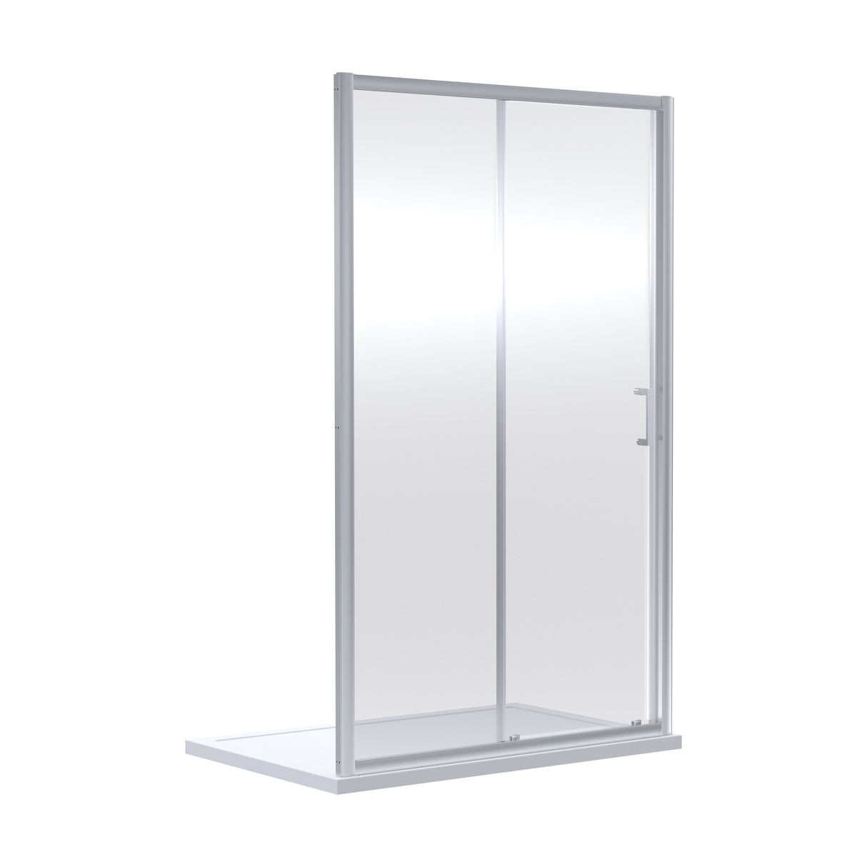 [BEETSL10] Almington 6mm Toughened Safety Glass Sliding Shower Door - H: 1900mm - Choice of Profile Finish - Cutout