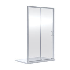 [BEETSL10] Almington 6mm Toughened Safety Glass Sliding Shower Door - H: 1900mm - Choice of Profile Finish - Cutout