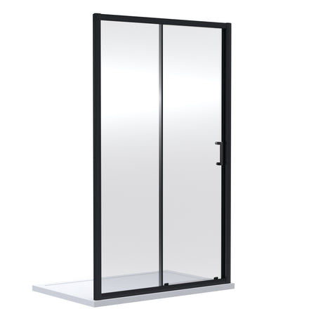 Almington 6mm Toughened Safety Glass Sliding Shower Door - H: 1900mm - Choice of Profile Finish