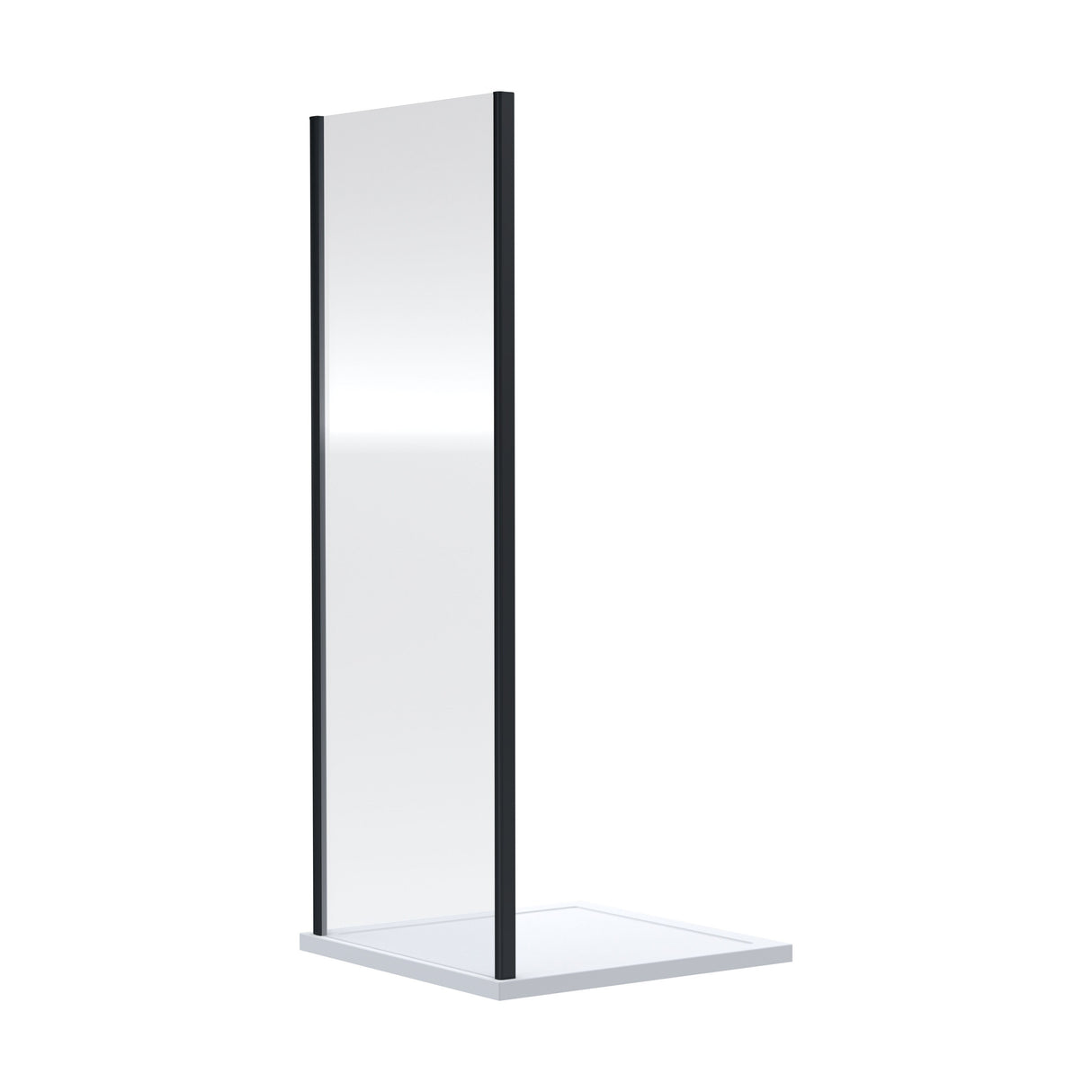 [BEETSP70BP] Almington 6mm Toughened Safety Glass Shower Side Panel - H: 1900mm - Choice of Size and Finish - Cutout