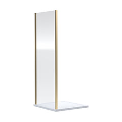 [BEETSP76BB] Almington 6mm Toughened Safety Glass Shower Side Panel - H: 1900mm - Choice of Size and Finish - Cutout