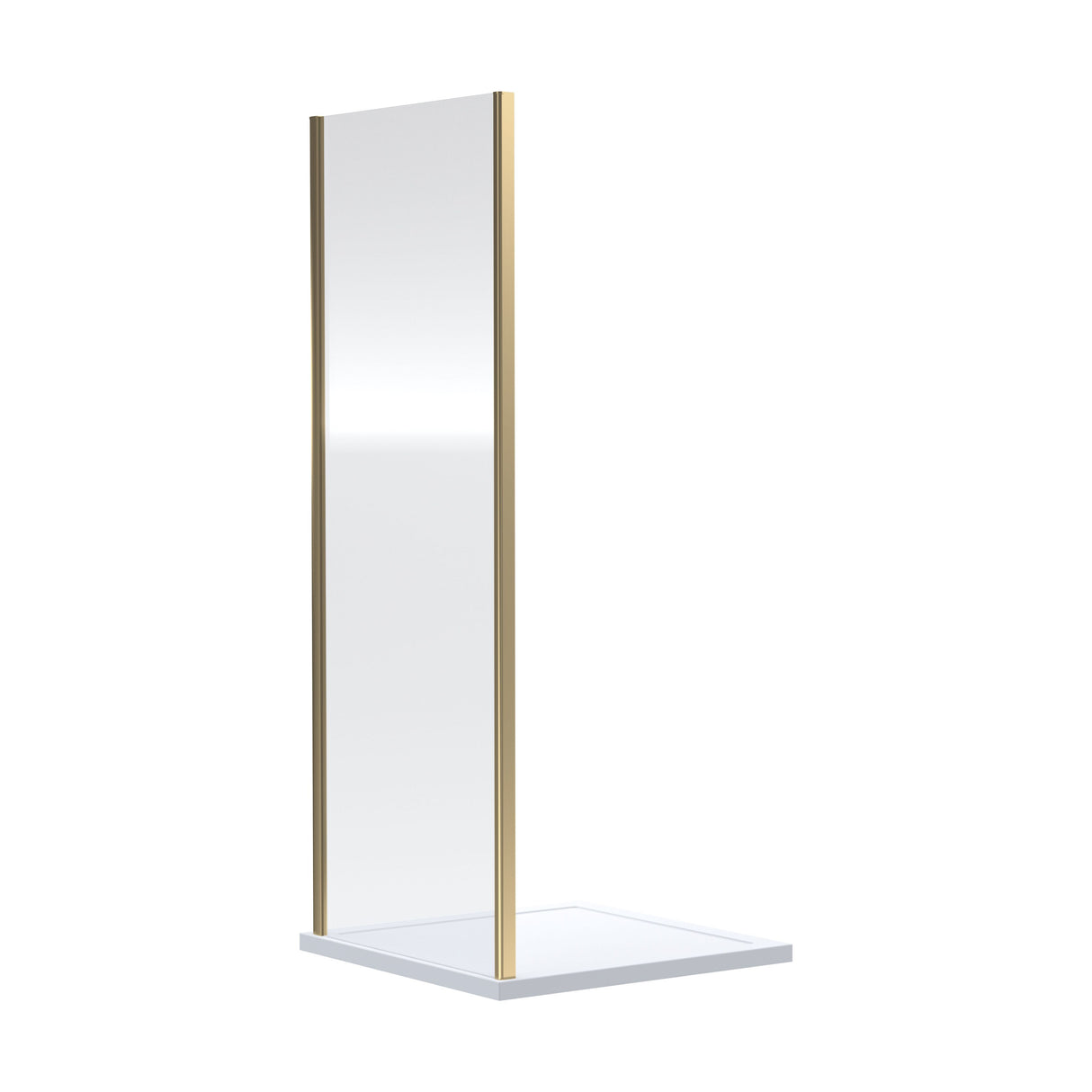 [BEETSP80BB] Almington 6mm Toughened Safety Glass Shower Side Panel - H: 1900mm - Choice of Size and Finish - Cutout