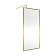 [BEFF1000BB] Balterley Contemporary Bathroom 8mm Glass Full Outer Frame Wetroom Screen, Brushed Brass, 1950 x 1000 x 8mm - Cutout
