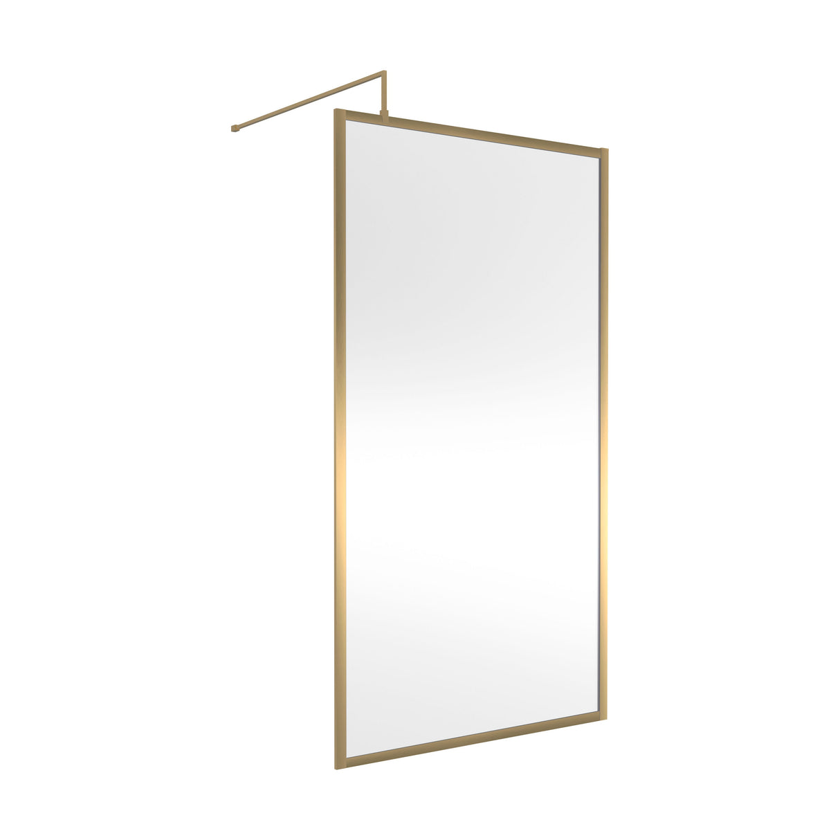 [BEFF1100BB] Balterley Contemporary Bathroom 8mm Glass Full Outer Frame Wetroom Screen, Brushed Brass, 1950 x 1100 x 1000mm - Cutout
