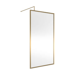 [BEFF1100BB] Balterley Contemporary Bathroom 8mm Glass Full Outer Frame Wetroom Screen, Brushed Brass, 1950 x 1100 x 1000mm - Cutout