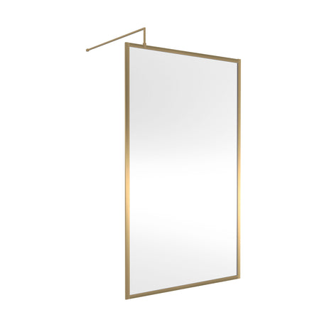[BEFF1200BB] Balterley Contemporary Bathroom 8mm Glass Full Outer Frame Wetroom Screen, Brushed Brass, 1950 x 1200 x 1000mm - Cutout
