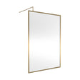 [BEFF1400BB] Balterley Contemporary Bathroom 8mm Glass Full Outer Frame Wetroom Screen, Brushed Brass, 1950 x 1400 x 1000mm - Cutout