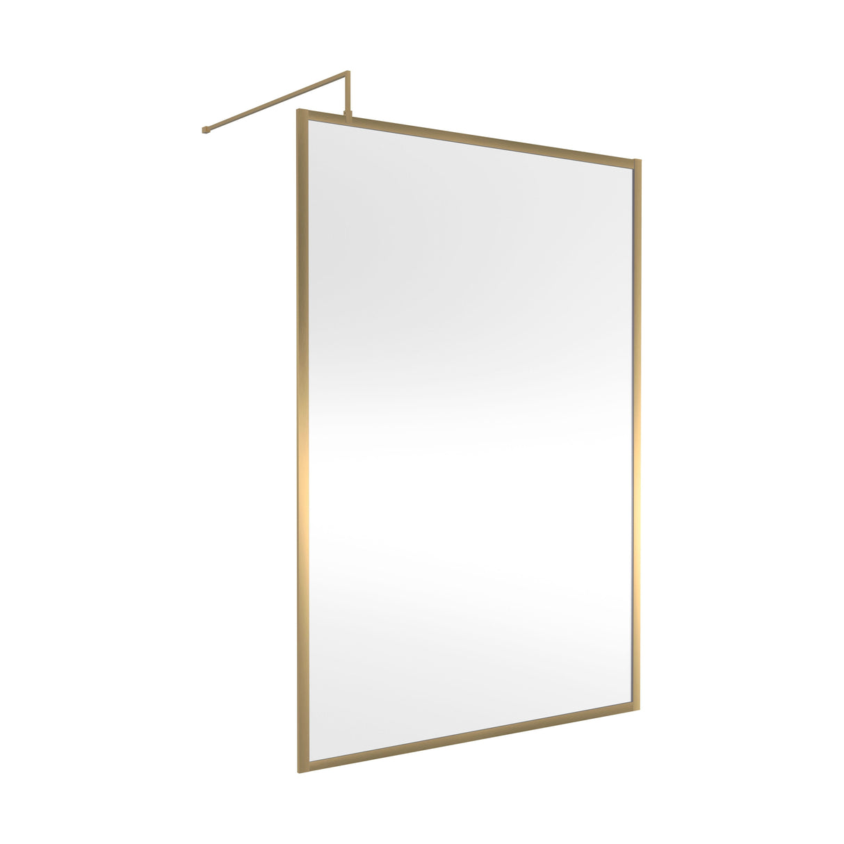 [BEFF1400BB] Bilbrook 8mm Toughened Safety Glass Full Outer Framed Wetroom Screen with Support Arm, H: 1950mm, Choice of Size and Colour - Cutout