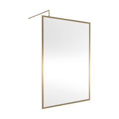 [BEFF1400BB] Bilbrook 8mm Toughened Safety Glass Full Outer Framed Wetroom Screen with Support Arm, H: 1950mm, Choice of Size and Colour - Cutout