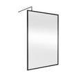 [BEFF1400MB] Balterley Contemporary Bathroom 8mm Glass Full Outer Frame Wetroom Screen, Matt Black, 1950 x 1400 x 1000mm - Cutout