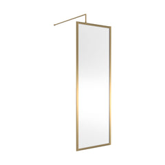 [BEFF760BB] Balterley Contemporary Bathroom 8mm Glass Full Outer Frame Wetroom Screen, Brushed Brass, 1950 x 760 x 1000mm - Cutout