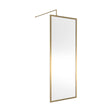 [BEFF800BB] Balterley Contemporary Bathroom 8mm Glass Full Outer Frame Wetroom Screen, Brushed Brass, 1950 x 800 x 1000mm - Cutout