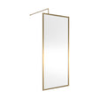 [BEFF900BB] Balterley Contemporary Bathroom 8mm Glass Full Outer Frame Wetroom Screen, Brushed Brass, 1950 x 900 x 1000mm - Cutout