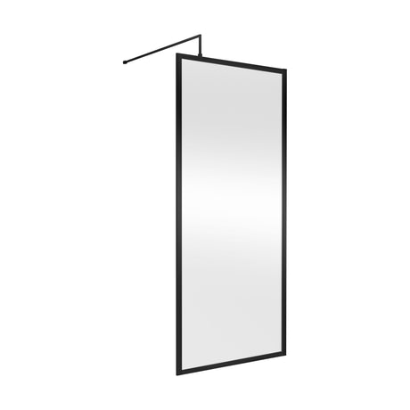 [BEFF900MB] Balterley Contemporary Bathroom 8mm Glass Full Outer Frame Wetroom Screen, Matt Black, 1950 x 900 x 1000mm - Cutout