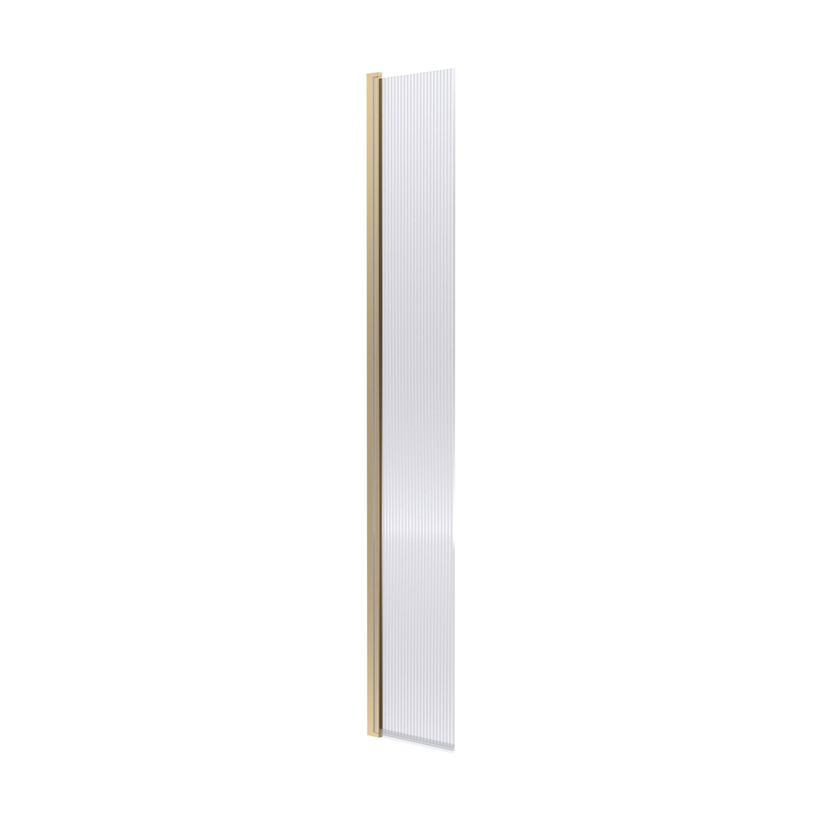 [BEFL1830HCBB] 8mm Fluted Toughened Safety Glass Hinged Flipper Screen, 1850 x 300mm - Choice of Colour - Cutout