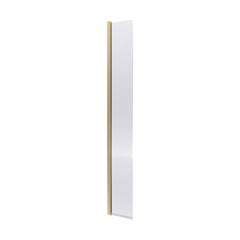 [BEFL1830HCBB] 8mm Fluted Toughened Safety Glass Hinged Flipper Screen, 1850 x 300mm - Choice of Colour - Cutout