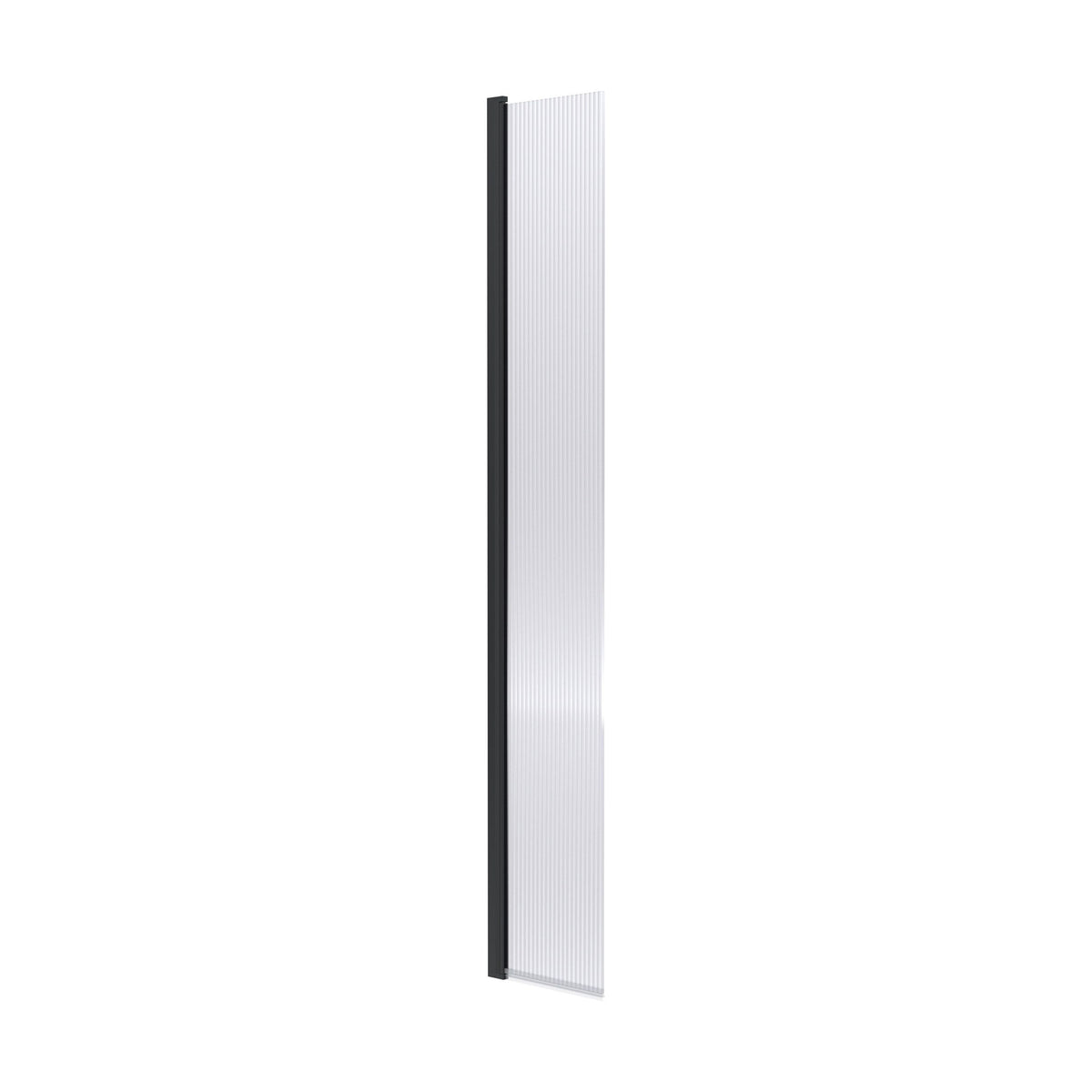 [BEFL1830HCBP] 8mm Fluted Toughened Safety Glass Hinged Flipper Screen, 1850 x 300mm - Choice of Colour - Cutout