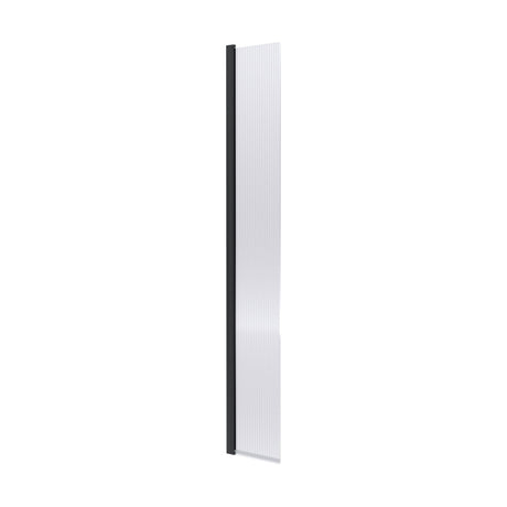 [BEFL1830HCBP] 8mm Fluted Toughened Safety Glass Hinged Flipper Screen, 1850 x 300mm - Choice of Colour - Cutout