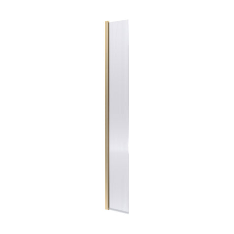 [BEFL19530BBHC] Balterley Contemporary Bathroom 8mm Fluted Glass Hinged Wetroom Screen with Support Bar, 1950 x 300 x 27mm, Polished Chrome - Cutout