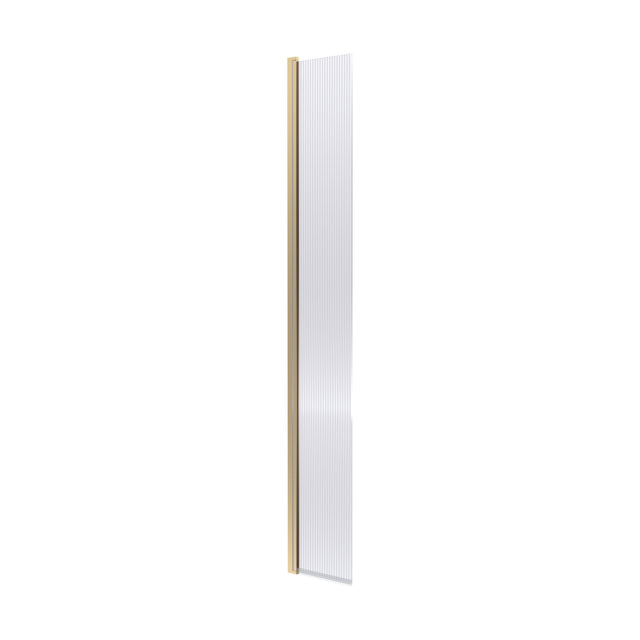 [BEFL19530BBHC] Balterley Contemporary Bathroom 8mm Fluted Glass Hinged Wetroom Screen with Support Bar, 1950 x 300 x 27mm, Polished Chrome - Cutout
