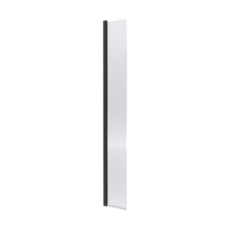 [BEFL19530BPHC] Balterley Contemporary Bathroom 8mm Fluted Glass Hinged Wetroom Screen with Support Bar, 1950 x 300 x 27mm, Polished Chrome - Cutout