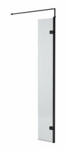 [BEFL19530BP] Balterley Contemporary Bathroom 8mm Fluted Glass Wetroom Hinged Screen with Support Bar, Chrome Finish, 1950 x 322 x 27mm - Cutout