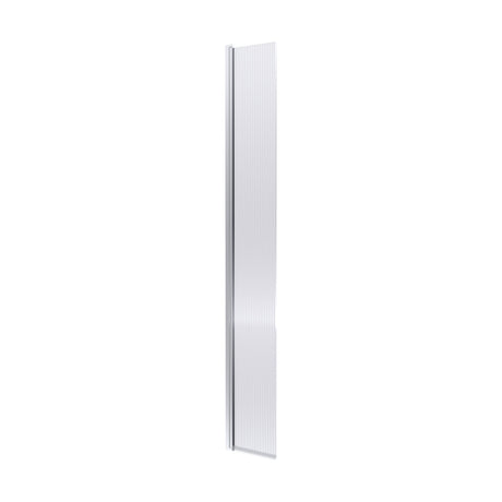 [BEFL19530HC] Balterley Contemporary Bathroom 8mm Fluted Glass Hinged Wetroom Screen with Support Bar, 1950 x 300 x 27mm, Polished Chrome - Cutout