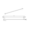 [BEFX040] Wetroom Screen Support Bar - Technical Drawing