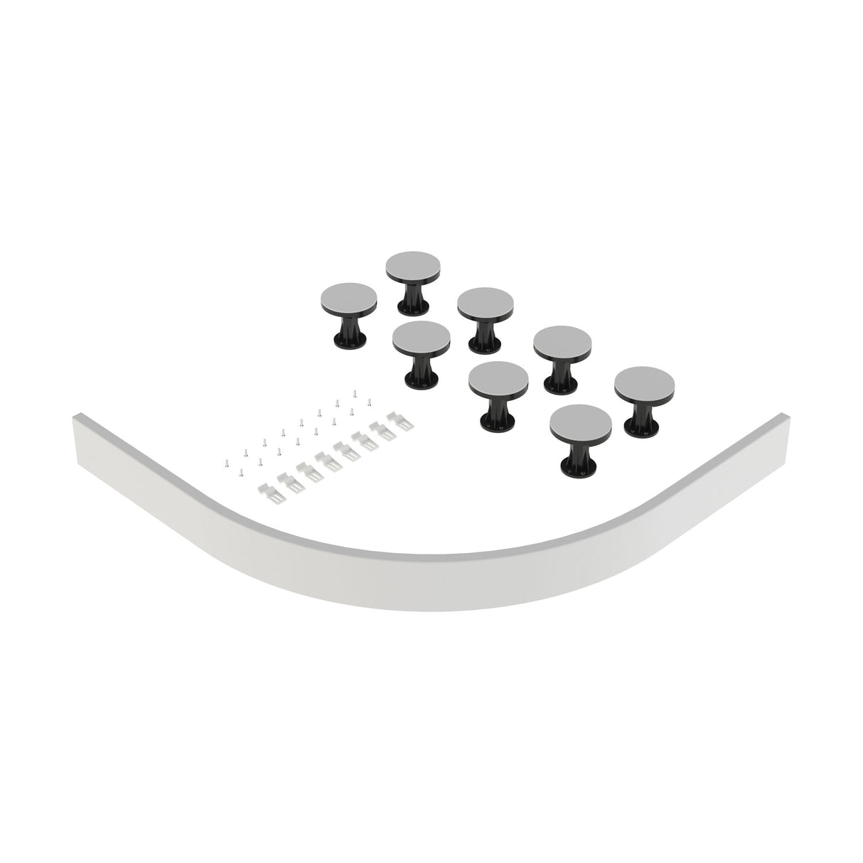[BELG6W] Shower Tray Leg Set for 1000 - 1200mm Quadrant Shower Trays, Choice of Colour - Cutout