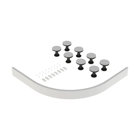 [BELG6W] Shower Tray Leg Set for 1000 - 1200mm Quadrant Shower Trays, Choice of Colour - Cutout