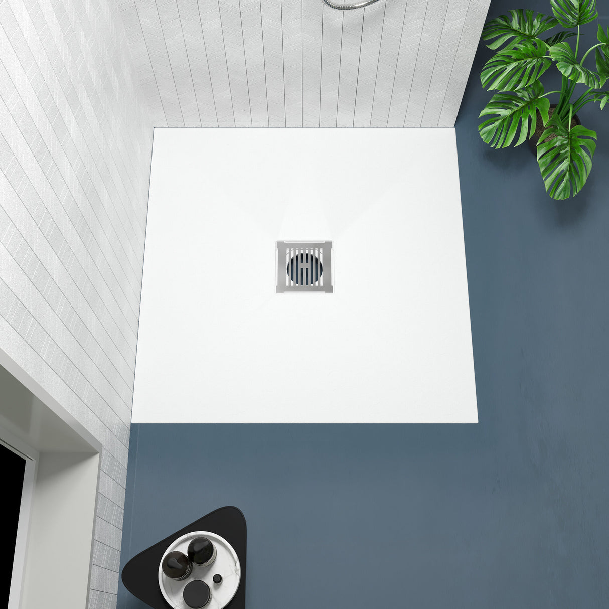 [BELT61006] Balterley Shower Tray Ultra-Slim 32mm Low-Profile Square - Choice of Size and Finish - Lifestyle 2