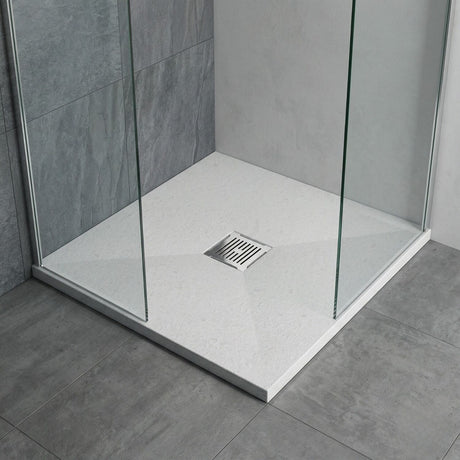 [BELT61006] Balterley Shower Tray Ultra-Slim 32mm Low-Profile Square - Choice of Size and Finish - Silo