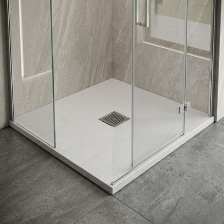 [BELT61010] Balterley Shower Tray Ultra-Slim 32mm Low-Profile Square - Choice of Size and Finish - Silo