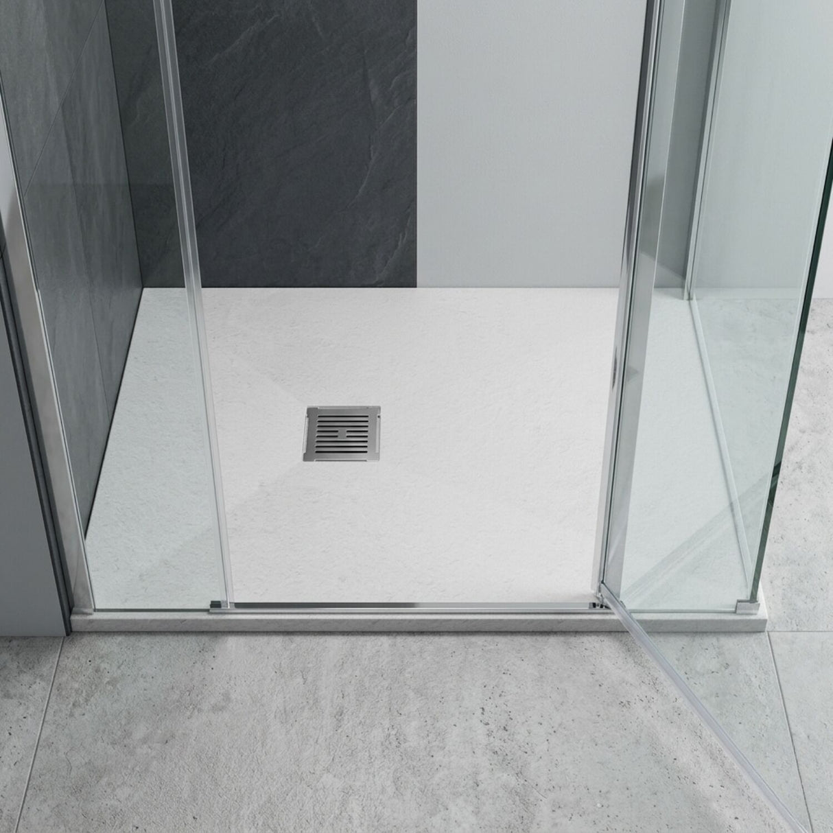 [BELT61023] Balterley Shower Tray Premium Slimline Rectangular - Multiple Sizes and Finishes - Silo