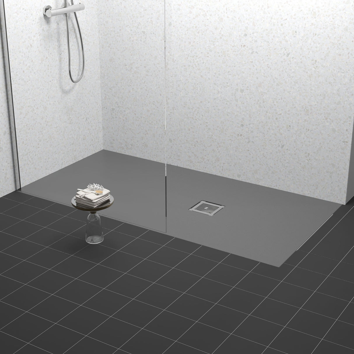 [BELT71053] Balterley Shower Tray Premium Slimline Rectangular - Multiple Sizes and Finishes - Lifestyle 1