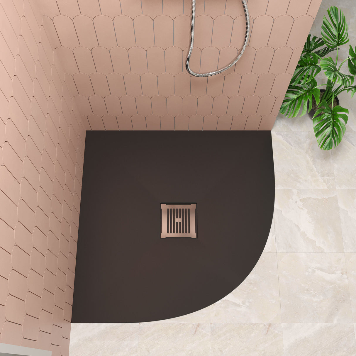 [BELT91105] Balterley Shower Tray Premium Slimline Quadrant - Multiple Sizes and Finishes - Lifestyle 2