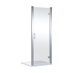 [BELUHD80-E8] Ellenhall 8mm Toughened Safety Glass Hinged Shower Door, 1900mm Height - Choice of Size and Finish - Cutout