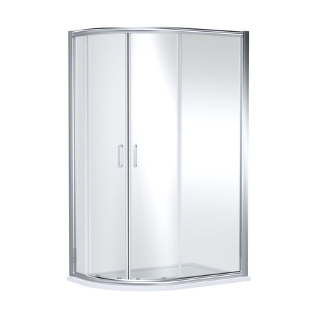 [BELUQ128-E8] Ellenhall 8mm Glass Offset Quadrant Shower Enclosure, 1900mm Height - Choice of Colour - Cutout