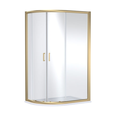 [BELUQ128BB-E8] Ellenhall 8mm Glass Offset Quadrant Shower Enclosure, 1900mm Height - Choice of Colour - Cutout