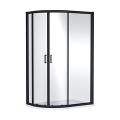 [BELUQ128BP-E8] Ellenhall 8mm Glass Offset Quadrant Shower Enclosure, 1900mm Height - Choice of Colour - Cutout