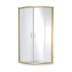 [BELUQ9BB-E8] Ellenhall 8mm Toughened Safety Glass Quadrant Shower Enclosure, 1900mm Height - Choice of Finish - Cutout