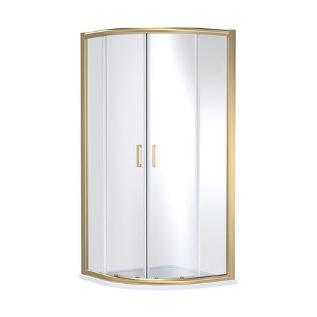 [BELUQ9BB-E8] Ellenhall 8mm Toughened Safety Glass Quadrant Shower Enclosure, 1900mm Height - Choice of Finish - Cutout