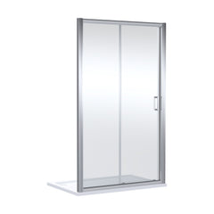 [BELUSL12-E8] Ellenhall 8mm Toughened Safety Glass Sliding Shower Door, 1900mm Height - Choice of Size and Finish - Cutout
