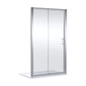 [BELUSL12-E8] Ellenhall 8mm Toughened Safety Glass Sliding Shower Door, 1900mm Height - Choice of Size and Finish - Cutout