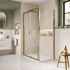 [BELUSL17BB-E8] Ellenhall 8mm Toughened Safety Glass Sliding Shower Door, 1900mm Height - Choice of Size and Finish - Lifestyle 2
