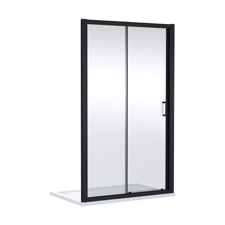[BELUSL17BP-E8] Ellenhall 8mm Toughened Safety Glass Sliding Shower Door, 1900mm Height - Choice of Size and Finish - Cutout