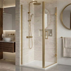 [BELUSP10BB-E8] Ellenhall 8mm Toughened Safety Glass Shower Side Panel, 1900mm Height - Choice of Size and Finish - Silo