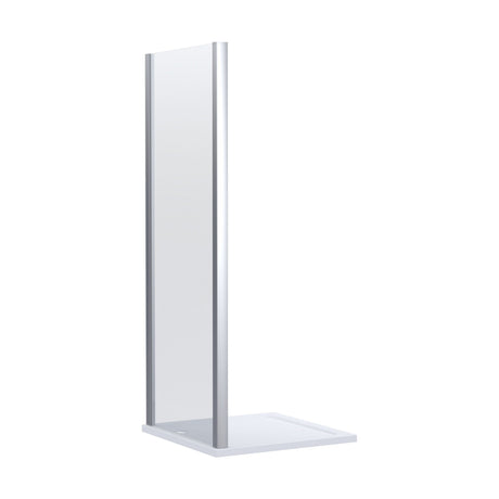 [BELUSP80-E8] Ellenhall 8mm Toughened Safety Glass Shower Side Panel, 1900mm Height - Choice of Size and Finish - Cutout